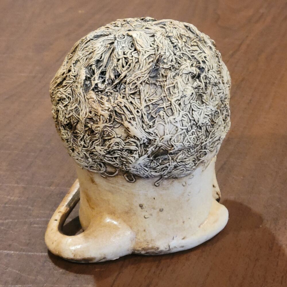 Vintage  Natalie Surving Ceramic Lion Head Sculpture @1979 - Picture 3 of 12